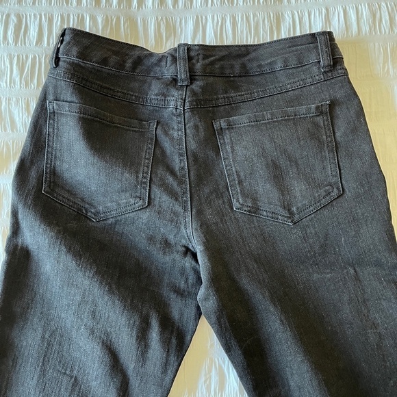 PURE By Alfred Sung Black Jeans Straight Leg Mid-Rise Classic 5 Pocket - Picture 3 of 14